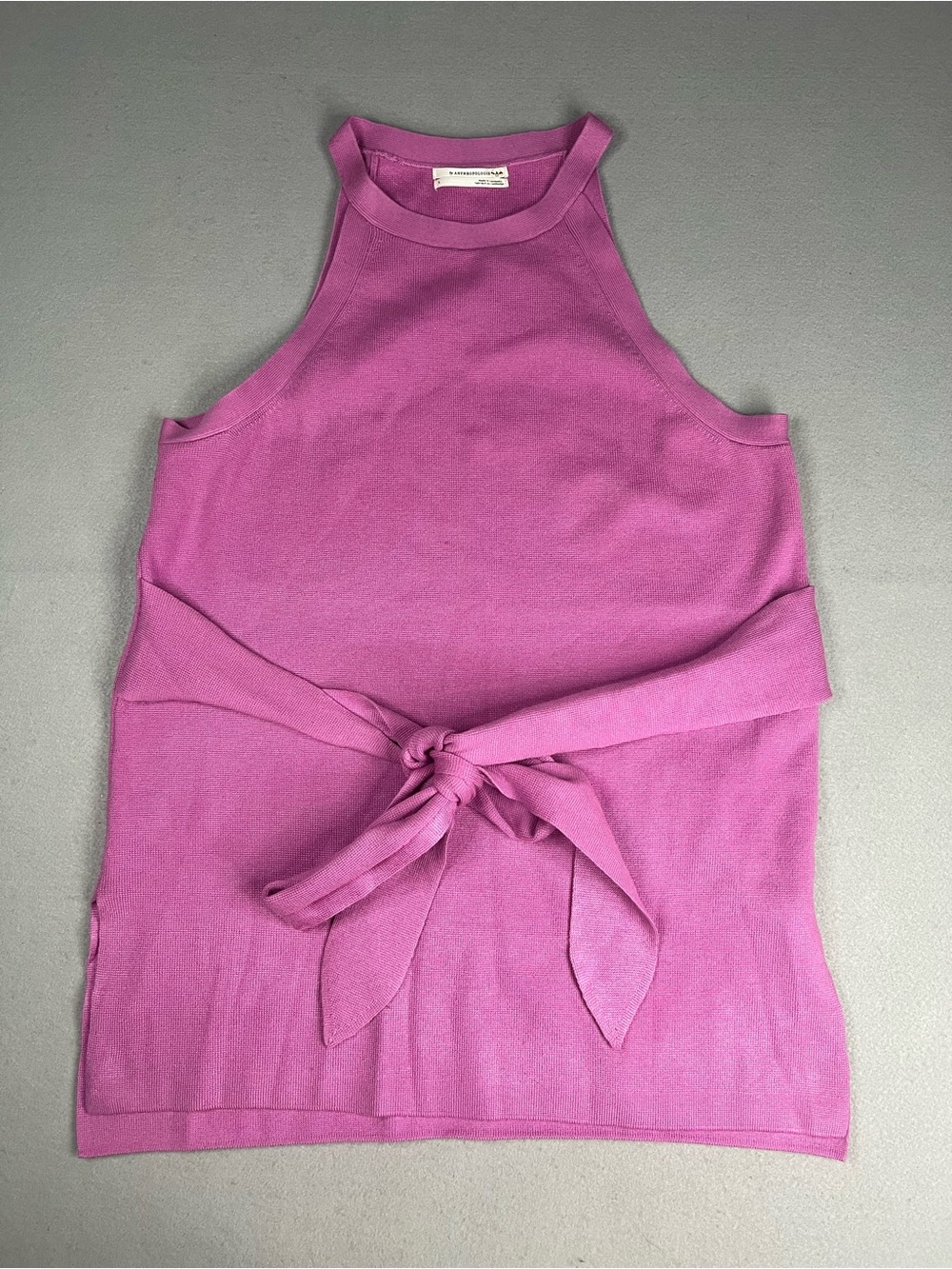 Anthropologie sleeveless sweater tank with waist tie L